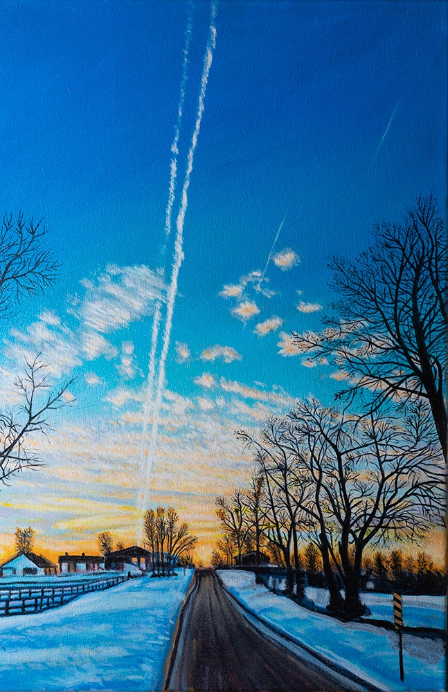 Contrails Snowscape