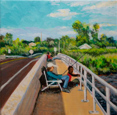Fishing From the Bridge on Route 9