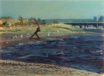 Man Fishing at Augustine Beach