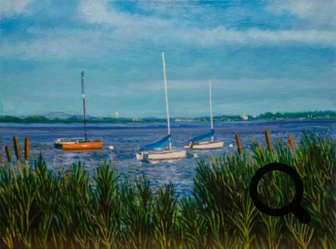 Three Sailboats at Battery Park