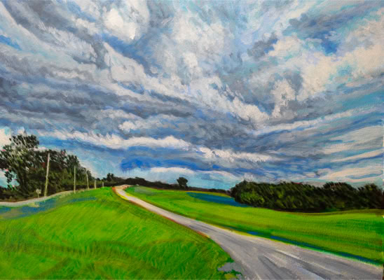 Appleton Road Approaching Storm